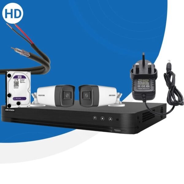 بكج 2 كاميرات خارجية من نوع HD ( بدقة 5 ميجا ) مع الملحقات